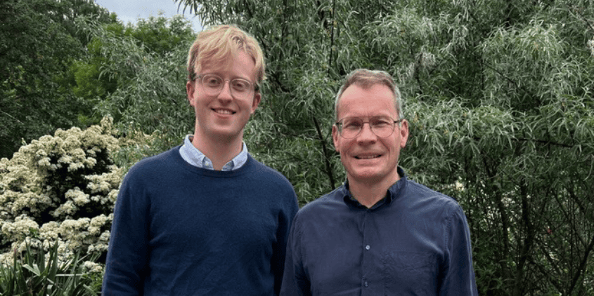Melker Jansson, utvecklingsansvarig för cirkulära vattenlösningar och Lars Hultman, VD på Alnarp Cleanwater.